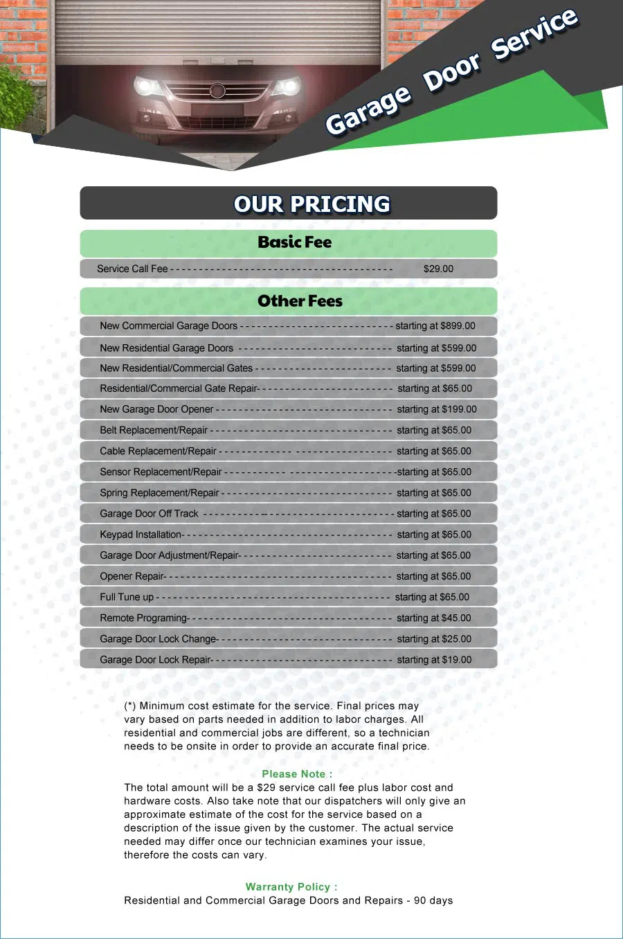 Galaxy Garage Door Service Lakewood, CA 562-451-5293